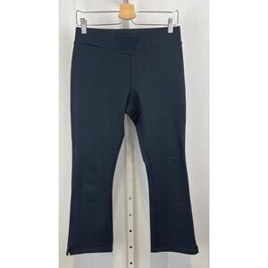 AMERICAN GIANT No BS Kick Flare Crop Pants Ponte Knit Skinny Black Size 8